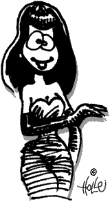 Bettie as a toon, by Dave Holle